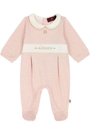Aigner Logo-embroidered babygrow