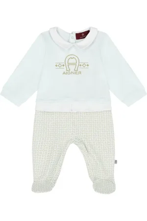 Aigner Logo-embroidered babygrow