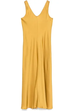 FORTE FORTE Sleeveless satin midi dress