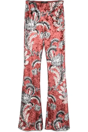 Etro Printed chenille trousers