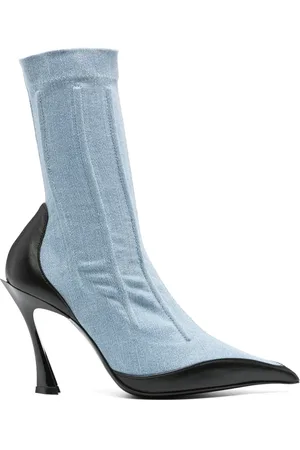 MUGLER 95mm denim boots