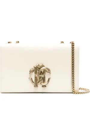Roberto Cavalli Mirror Snake leather shoulder bag