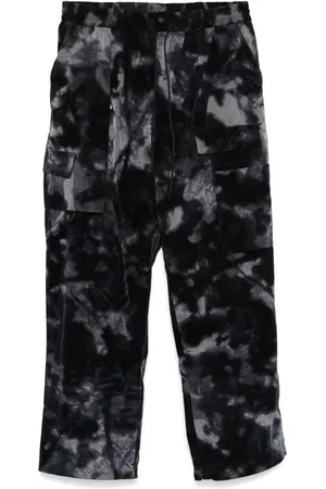 Y-3 Abstract-print wide-leg trousers
