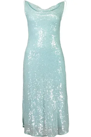LAPOINTE Sequined cowl-neck midi dress
