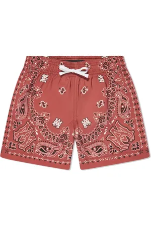 AMIRI Bandana-print drawstring swim shorts