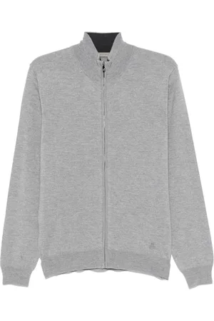 corneliani Logo-embroidered cardigan