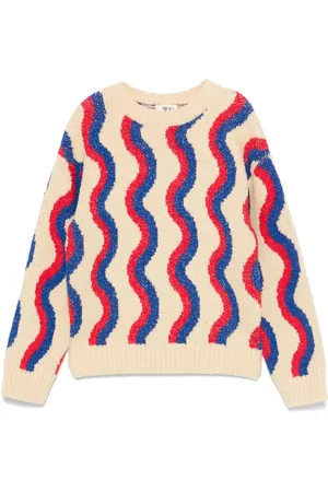 Jelly Mallow Wavy-pattern sweater