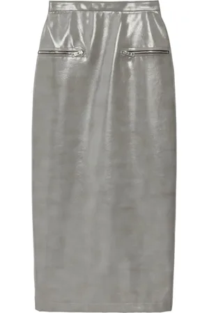 Msgm Glossy-finish maxi skirt