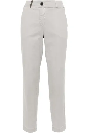 PESERICO SIGN Gabardine tapered trousers