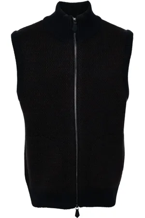 MAN ON THE BOON. Zip-up wool vest