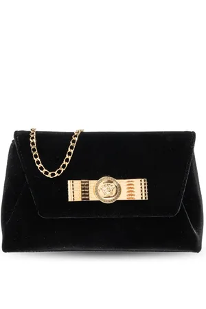 VERSACE Medusa Head velvet shoulder bag