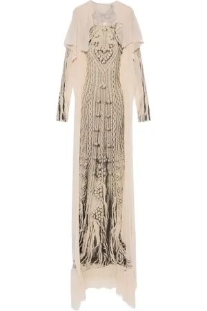 Jean Paul Gaultier Knit-print maxi dress