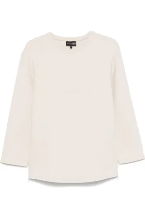 Emporio Armani Logo-embossed jersey sweatshirt