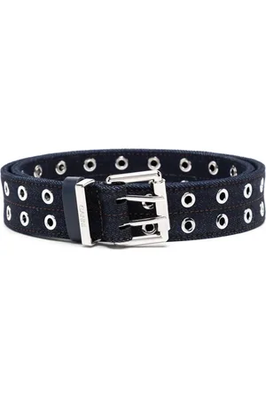 Ganni Double eyelet denim belt