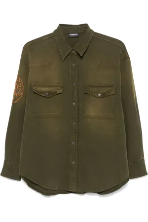 Dondup Slogan-embroidered shirt