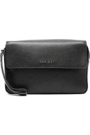 Orciani Logo-lettering clutch bag