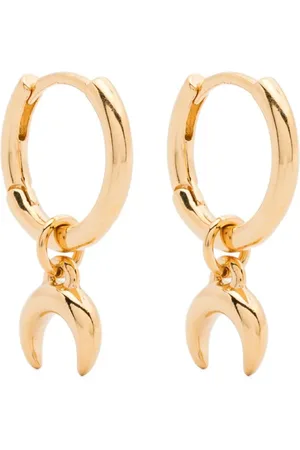 Marine Serre Crescent-Moon hoop earrings