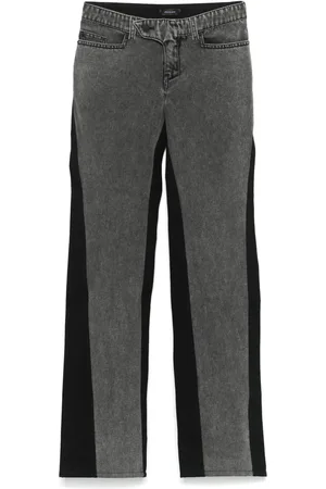 MUGLER Bi-color straight leg jeans
