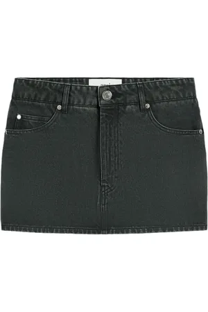 Ami Logo-patch cotton skirt