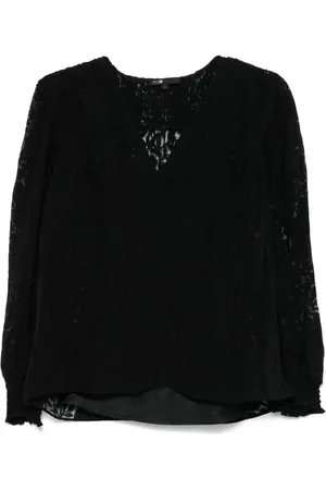 Maje Floral-jacquard blouse