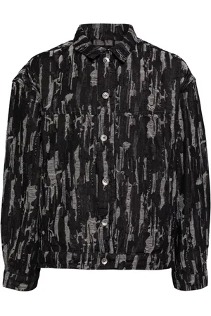 FIVE CM Distressed button-up denim jacket