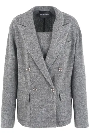 Emporio Armani Mélange double-breasted blazer
