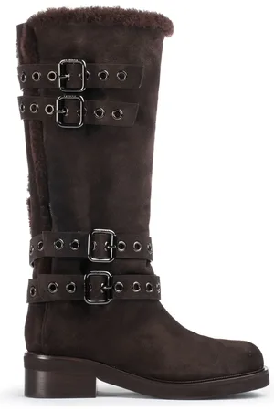 LE SILLA Harley buckled suede boots