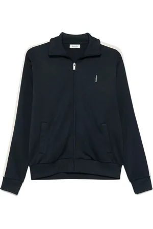 Sandro Embroidered-logo zip-up sweatshirt