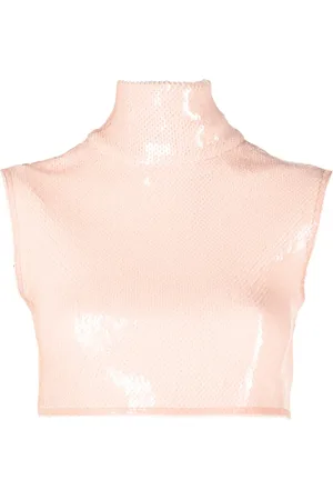 Nº21 High-neck cropped top