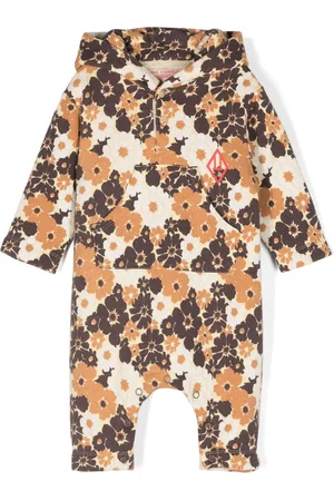 The Animals Observatory Floral-print hooded rompers