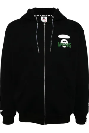 A Bathing Ape Logo-print hooded jacket