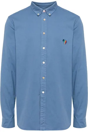 Paul Smith Logo-embroidered poplin shirt