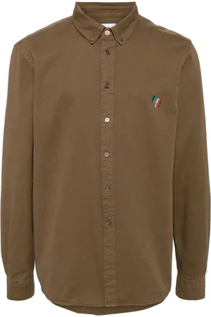Paul Smith Logo-embroidered poplin shirt