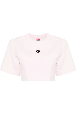 Ground Zero Logo-embroidered cropped T-shirt
