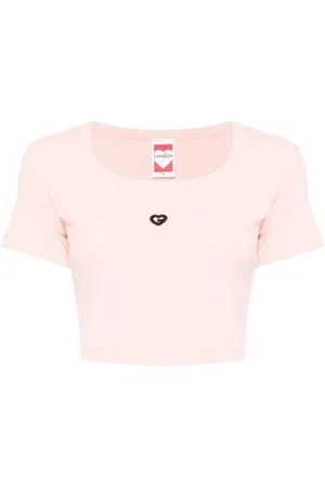 Ground Zero Logo-embroidered cropped T-shirt