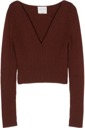 FORTE FORTE Virgin-wool V-neck jumper