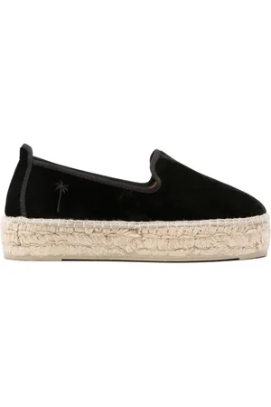 MANEBI Double-sole velvet espadrilles
