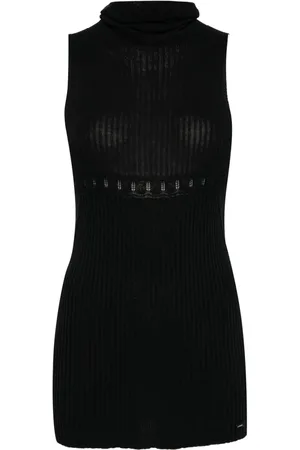 CHANEL 2003s ribbed-knit sleeveless top