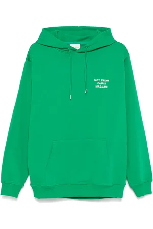 Drôle de Monsieur Embroidered-slogan hoodie