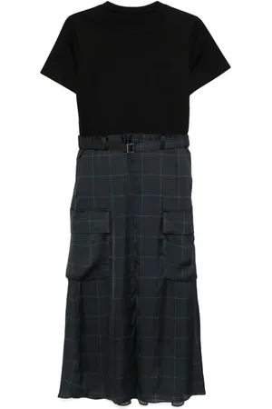 SACAI Panelled maxi skirt