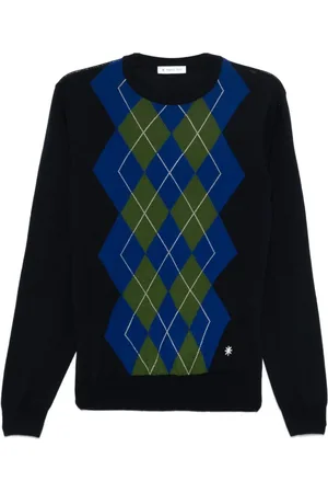 Manuel Ritz Argyle crew-neck sweater