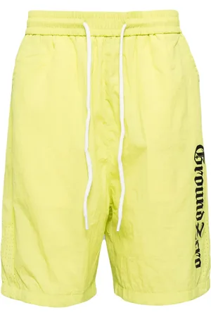 Ground Zero Crinkled logo-print track shorts