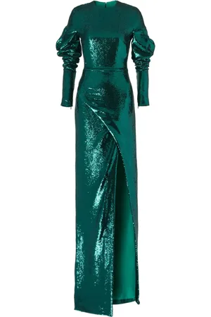 GENNY Sequin-embellished maxi dress