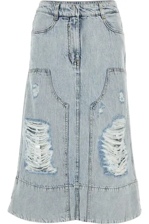 Givenchy Ripped detailing denim skirt