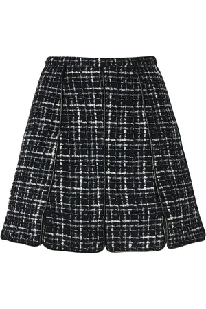 GENNY Tweed panelled mini skirt