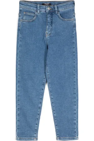 Balmain Straight-leg cotton-blend jeans