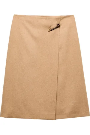 Prada A-line wool midi skirt