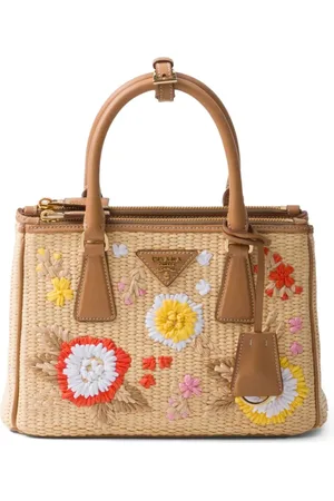 Prada Small Galleria Saffiano crochet handbag