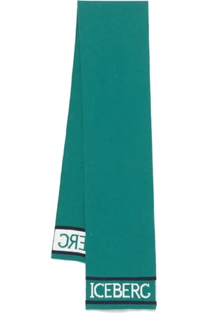 Iceberg Logo-intarsia scarf