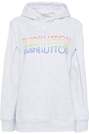 pushBUTTON Logo-print cotton hoodie